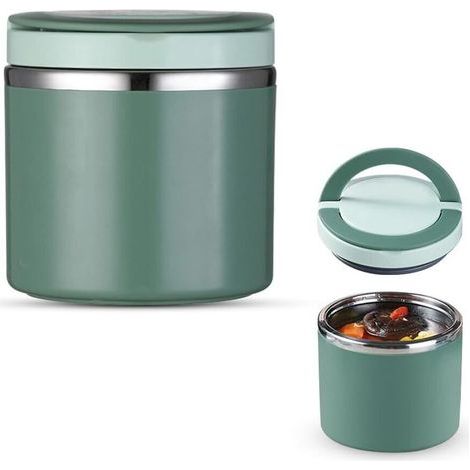 Récipient alimentaire isotherme, récipient chauffant en acier inoxydable de 1000 ml pour enfants, récipient alimentaire thermos avec poignée, récipient thermique avec poignée, boîte à lunch isotherme (1/5)