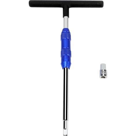Chiave a bussola a T quadrata da 1/4" a sgancio rapido - Cromata - Resistente alla corrosione - Con adattatori da 1/4" a 3/8" - Per meccanici e riparazioni automobilistiche (1/5)