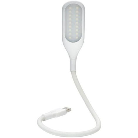 Lampe USB dimmable avec 18 LED, offrant 3 niveaux de luminosité. Son design simple présente un col de cygne flexible et un interrupteur tactile, idéal pour l'éclairage d'ordinateur portable ou de clav (1/4)