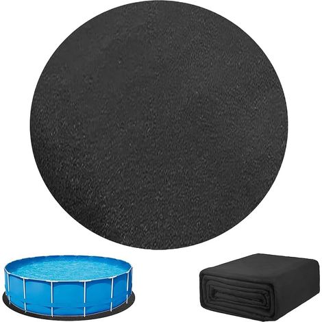 Tapis de Sol Piscine, 2M Tapis de Piscine Rond, Tapis de Sol pour Piscine, Antidérapant et Résistant, Rembourrage sous Piscine, Pliable Bâche de Sol pour Baignoires et Piscines Hors Sol (1/5)