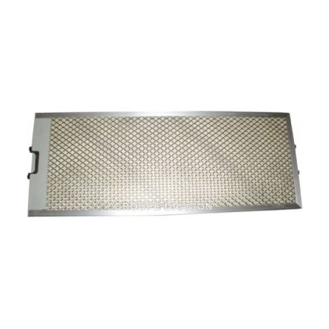 Filtro de grasa compatible con Bosch 00460027 - Filtro metálico 530 x 205 mm - Con filtro de fieltro para campana extractora.