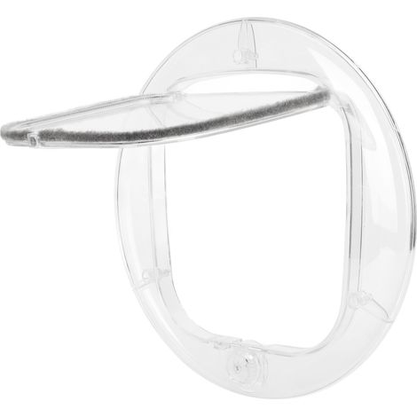 Porte pour chat pour portes intérieures et extérieures, transparente, verrous à 4 positions, brosses silencieuses, bande magnétique puissante, chatière pour chats et petits chiens (1/5)