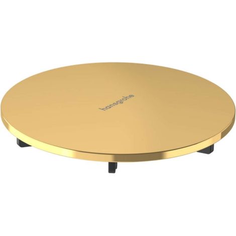 Hansgrohe RainDrain Staro - Tapa de desagüe para juego de desagüe de ducha, acabado oro pulido 60058990 (1/3)
