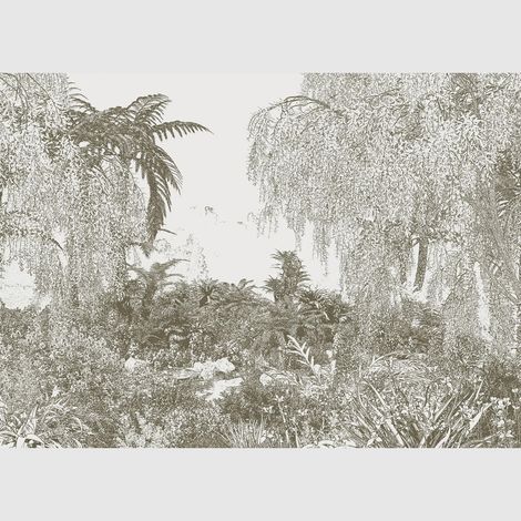Papier peint intissé - Jungle dessinée - 375x270 cm