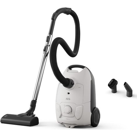 AEG AB51C1SW, Aspirapolvere con Sacchetto, 37% plastica Riciclata, Bianco