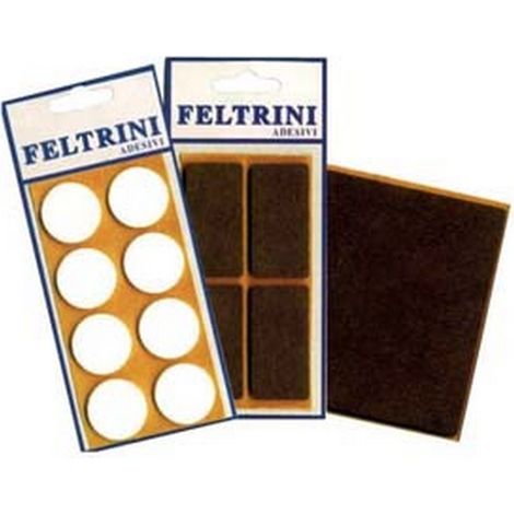 50BLISTER FELTRINI ADESIVI - QUADRI MM.100X100 COLORE BIANCO