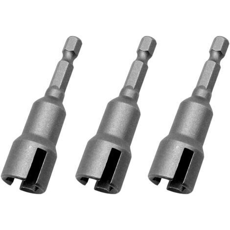 3pcs 1/4" Hex Socket Wrench Set Steel Panel Nut Eyebolt C Hook (1/5)