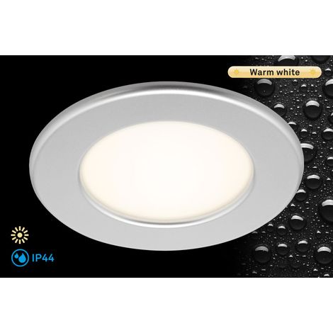LED Einbauleuchte, Ø 11,5 cm, 6 W, Chrom-Matt, Briloner Leuchten