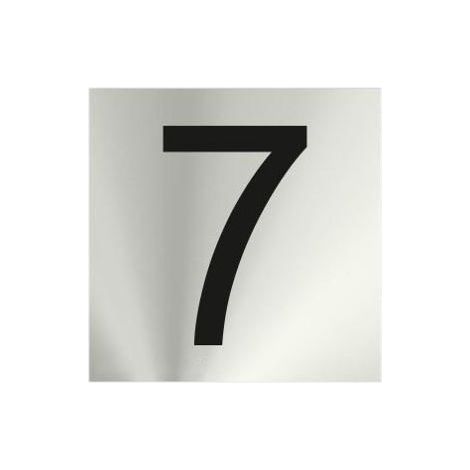 Señal informativa de acero inoxidable números ordinales 7 de 50 x 50 mm SEKURECO (1/2)