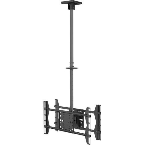 Supporto professionale per schermi a soffitto equipaggiamento 2 schermi 32-65 inclinabili max. 50kg (1/4)