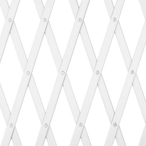 TRALICCIO GIARDINO IN PLASTICA 4X1 MT BIANCO ARREDO GIARDINO PER PIANTE (38233) (1/3)