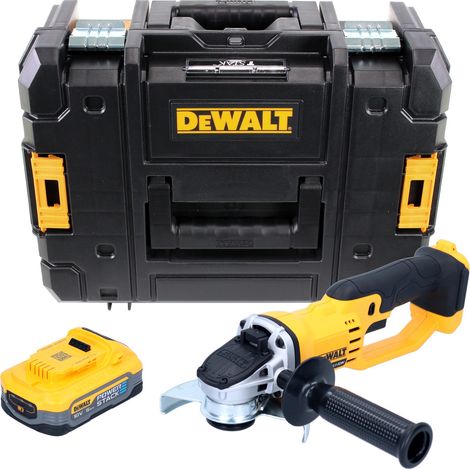 Amoladora angular sin cable DeWalt DCG 412 NT 18 V 125 mm + 1x batería Powerstack 5,0 Ah + TSTAK - sin cargador (1/5)