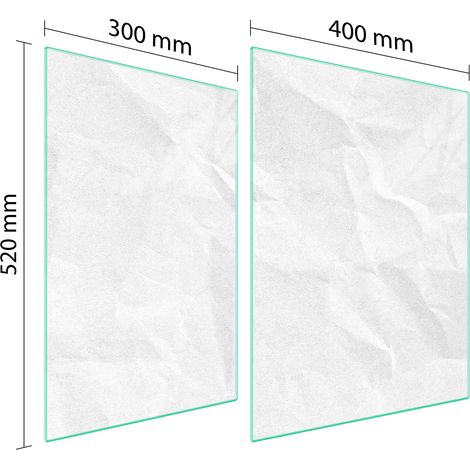 GLASSCHUTZPLATTE FÜR HERD 70x52 WEISS
