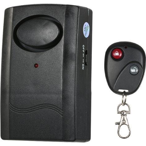 Vibrationsaktivierter Einbruchmelder, drahtlose Fernbedienung, Sicherheit für Haus, Auto und Motorrad, Einbruchmelder, Tür- und Fensteralarm