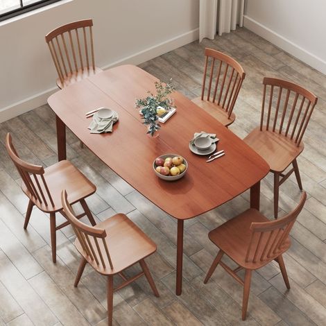 tavolo pranzo 150x80 legno rustico marrone da cucina OKMYHOME (1/4)