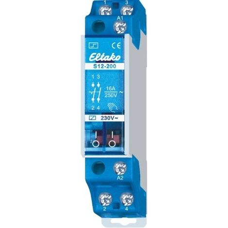Relè a impulso Guida DIN Eltako S12-200-12V 2 NA 12 V 10 A 2300 W 1 pz.