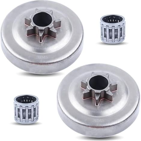 Pignon de Tambour d'Embrayage pour Husqvarna 350 Tronçonneuse, 325" Pignon d'Embrayage à 7 Dents pour Husqvarna 340 345 450 450E 351 353 Remplace OEM 578097901 avec Roulement à Aiguilles (1/5)