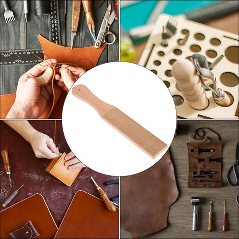 Planche à aiguiser, pâte à aiguiser, couteau à graver rotatif, planche à aiguiser, cuir tanné végétal, planche à aiguiser, outils en cuir (1/4)