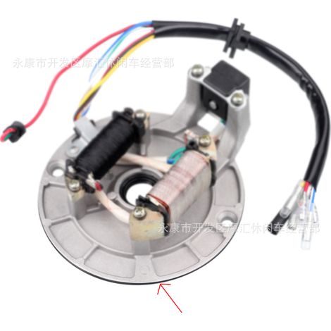 Pièces détachées pour motos : démarreur à kick JH70 90 110 cm³, stator de démarreur à kick, joints toriques (1/4)