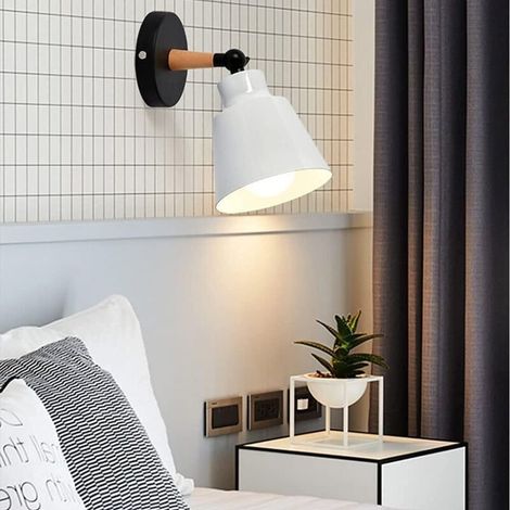 Paquete de 2 apliques de pared industriales vintage, lámparas de techo E27 de metal ajustables, lámpara de pared retro para interiores, ideal para dormitorio, cocina o restaurante. (1/3)