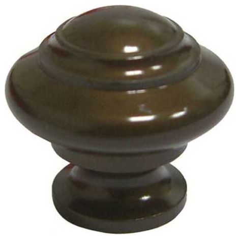 Pomolo moldeado de latón bronceado de 25 mm
