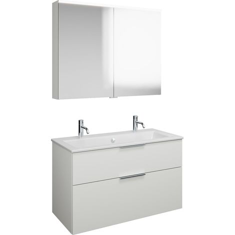 burgbad Eqio Set, bestehend aus Spiegelschrank,