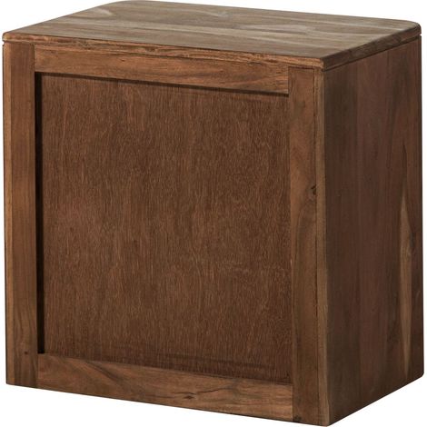 Nachttisch Akazie / Sheesham rot-braun gebeizt 50x35x50 cm montiert TORONTO 163 (1/4)