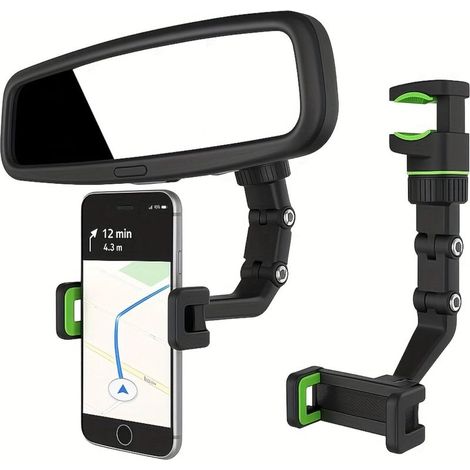 Support de téléphone portable rotatif à 360° pour tableau de bord de voiture et guitare, support universel réglable avec prise en main sûre, support de visualisation mains libres pour la conduite et (1/5)