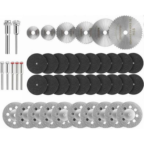 Disque De Coupe - Roue Diamantée Et Lame HSS Pour Outils Rotatifs - Compatible Dremel - 32 Pièces (1/5)