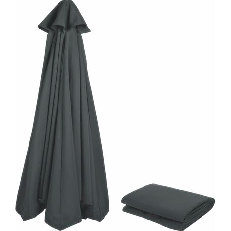 Parasol Housse de rechange 3m/270cm/2m/230cm/250cm 8 baleines/6 baleines Anthracite/Beige/Kaki/Taupe Tissu Protection UV 80 Résistant au vent Stable Plage Terrasse Jardin Pièces de rechange (1/5)