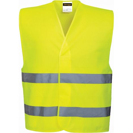 Gilet de sécurité routière réfléchissant jaune XL WORK avec fermeture velcro