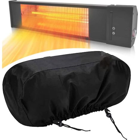 Housse universelle pour chauffage de terrasse - 420D - Noir Oxford - Imperméable à l'eau et à la poussière - Pour intérieur ou extérieur - Pour chauffage de terrasse (1/5)
