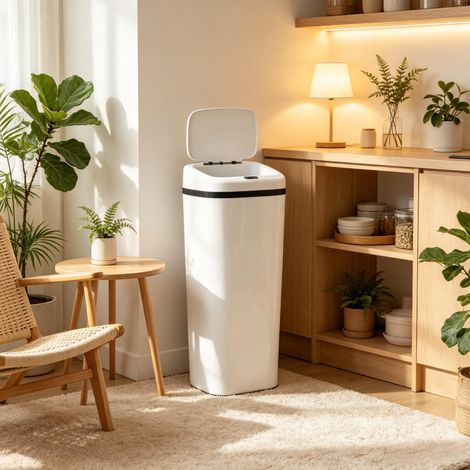 Cubo de basura automático para cocina, cubo de basura con sensor, cubo de basura para cocina, cubos de basura verticales, cubos de basura altos (solo con cubo de basura para cocina) (1/5)