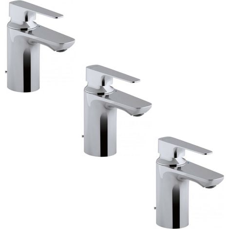 JACOB DELAFON Lot de trois mitigeurs lavabo Aleo+ sans tirette (1/2)