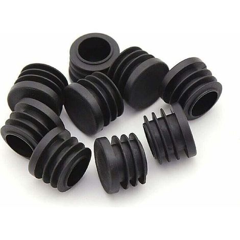 Tappi per gambe di sedia, tappi rotondi in plastica, 30 pezzi, tappi terminali neri per tubi, cursori rotondi per sedie, tappi protettivi per mobili, inserti di copertura per tubi di sedie/gambe (-Cre