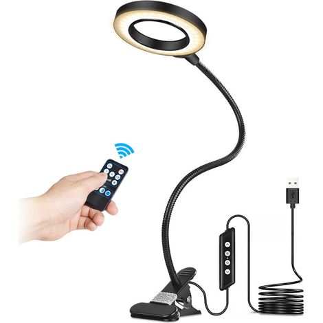 VURAHOME - Lampe loupe LED 3X lumière du jour, loupe à pince avec 3 réglages de lumière réglables pour la lecture, les personnes âgées, les loisirs, l'artisanat (1/5)