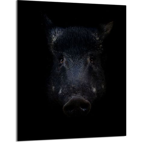 TAGLIERE IN VETRO 40x52 Cinghiale (1/5)