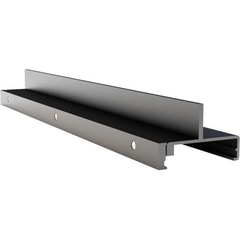 Binario Moderno In Alluminio Colore Nero 18 Cm