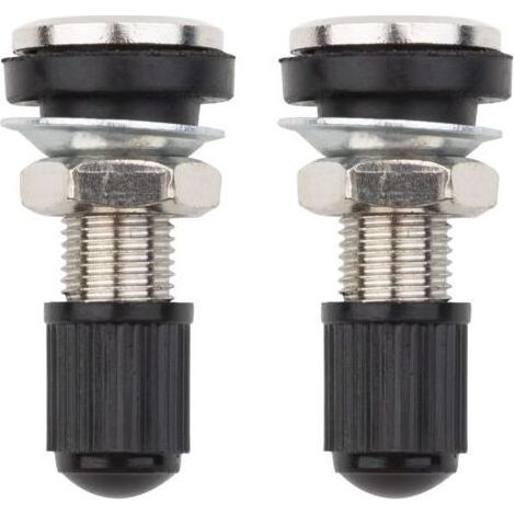 YUIT-Lot de 2 valves tubeless pour pneu voiture et moto 32 mm, tiges de valve métal avec capuchons anti-poussière, accessoires de remplacement pour pneus sans chambre à air (1/5)