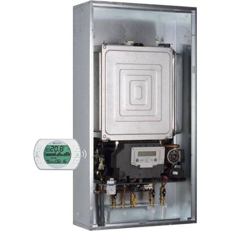 Beretta Chaudière à Condensation Meteo Green HE 35 CSI AG Box Externe Méthane/GPL Complète avec Kit d'Évacuation des Fumées Clas Kit Coaxial - 35 Kw