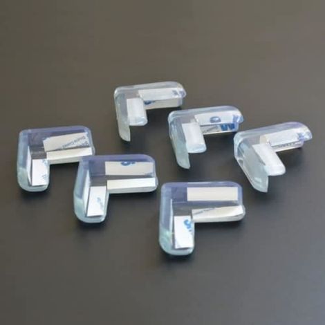 20 Protections d'angle, Transparent, PVC souple, Adhésif durable, Pour bébé et meubles (1/4)