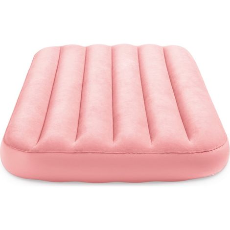 Intex – Matelas gonflable enfant 157 x 88 x 18 cm – Flocage doux pour confort – Léger et transportable – Inclus : oreiller gonflable (1/2)