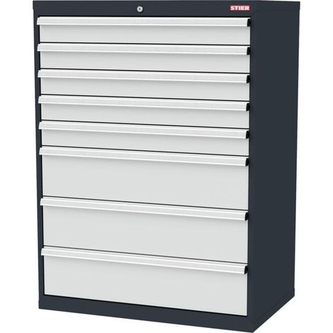 STIER Armoire à tiroirs 8 tiroirs 900 x 575 x 1220 mm 80 kg