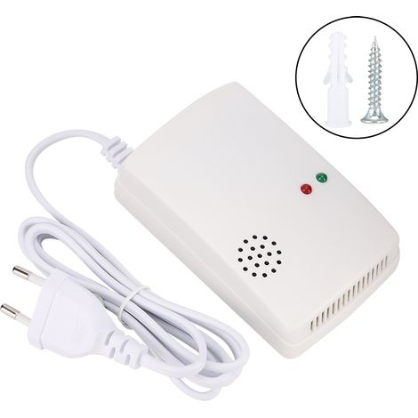 Rilevatore di fughe di gas domestico, sensore di perdite di gas naturale, montaggio a soffitto, sicurezza domestica, spina europea 220V.