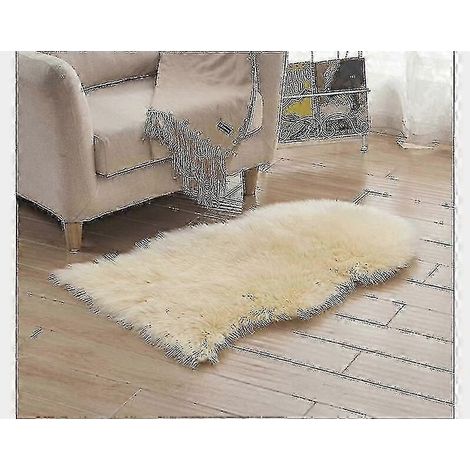 Tapis moelleux en fausse fourrure de mouton pour salon, chambre à coucher, tapis doux et moelleux, décoration intérieure (1/3)