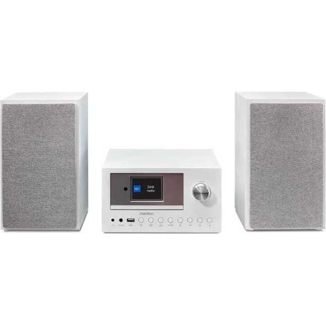Mini Hi-Fi Chain MEDION MD85003 AAAPE16825 Radio Internet DAB+/FM CD Bluetooth 5.0 2x15W Bianco (1/5)