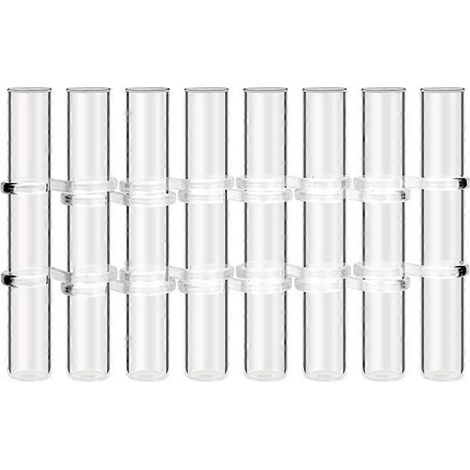 Lot de 8 vases à fleurs à charnière, tubes à essai en verre transparent, supports à fleurs suspendus pour la décoration intérieure, taille S (1/4)