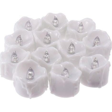 12er-Pack batteriebetriebene flammenlose LED-Teelichter mit Timer, 6 Stunden Brenndauer pro 24-Stunden-Zyklus, perfekt für Geburtstag, Hochzeit, Heimdekoration, warmes gelbes Licht (1/5)