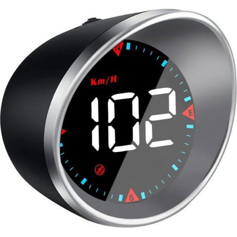 1 Compteur de Vitesse HUD, Écran LCD 2,4'', Alarme de survitesse, GPS, USB, Universel Voiture (1/4)