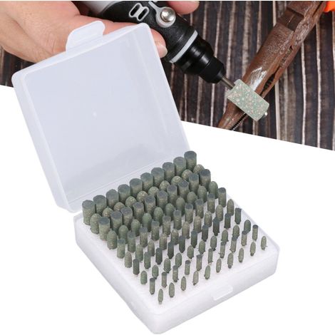 Beyamis Kit de 100 embouts de polissage en caoutchouc de différentes tailles pour le métal et le verre. (1/5)